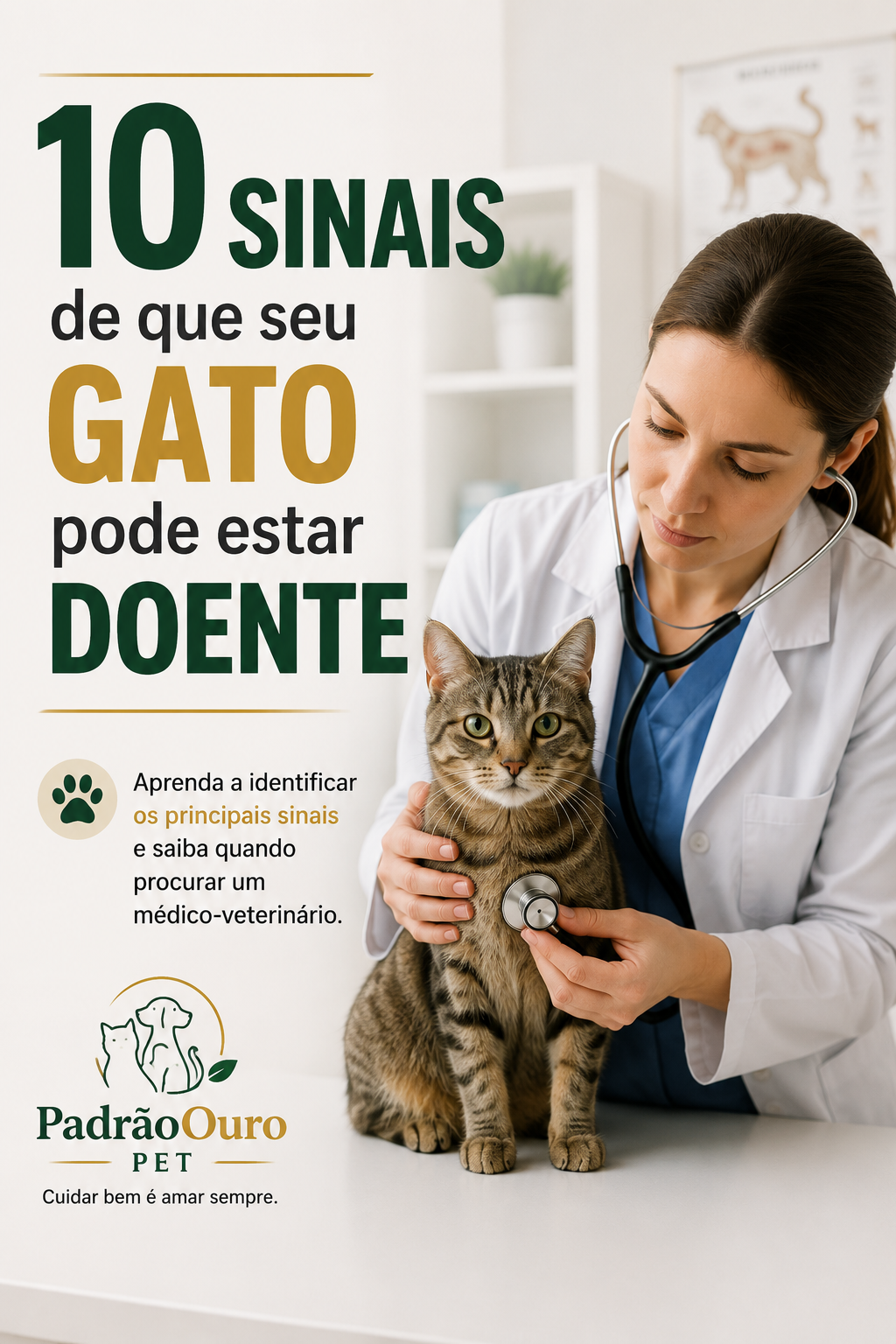 Descubra os 10 principais sinais de como saber se seu gato está doente e saiba quando procurar um médico-veterinário.