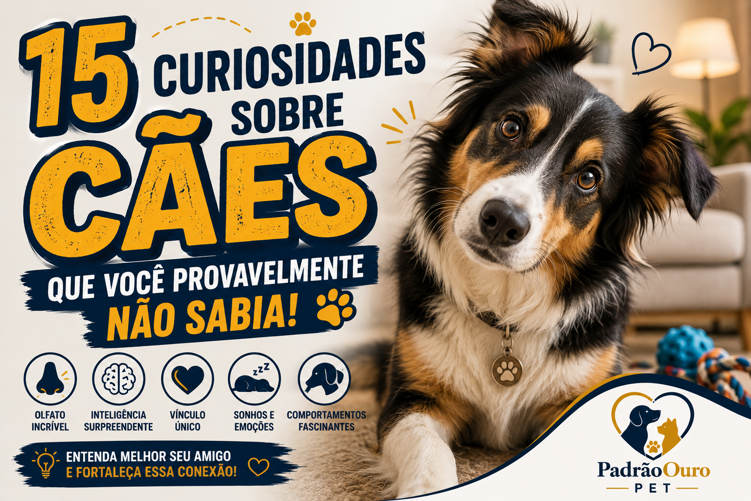 Descubra 15 curiosidades sobre cães que você provavelmente não sabia e entenda melhor o comportamento, a comunicação, o olfato e a inteligência canina.
