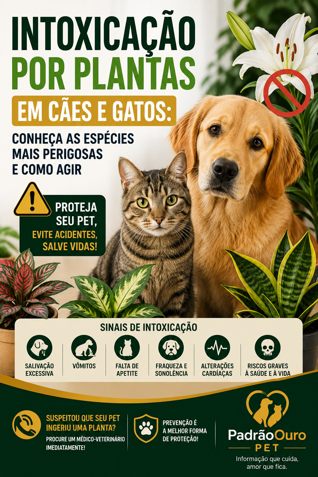 Saiba quais plantas são tóxicas para cães e gatos, conheça os principais sintomas de intoxicação e descubra como agir rapidamente para proteger seu pet.